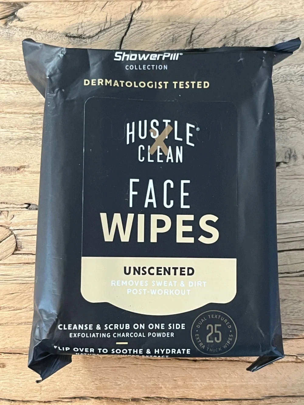 3x Shower Pill Hustle X Clean Face Wipes Unscented